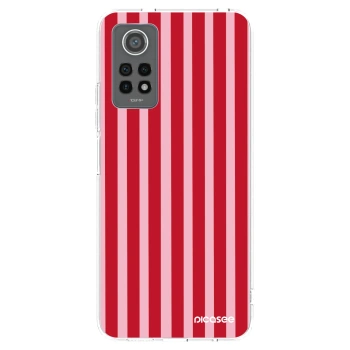 Picasee Xiaomi Redmi Note 12 Pro 4G Hülle - Transparentes Silikon - Lines red