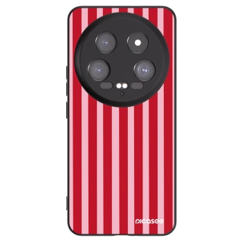 Picasee Xiaomi 14 Ultra Hülle - Schwarzes Silikon - Lines red