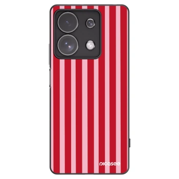 Picasee Xiaomi Redmi Note 13 Pro 4G Hülle - Schwarzes Silikon - Lines red