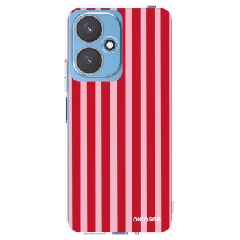 Picasee Xiaomi Redmi 13C 5G Hülle - Transparentes Silikon - Lines red