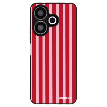 Picasee Xiaomi Redmi 13 4G Hülle - Schwarzes Silikon - Lines red
