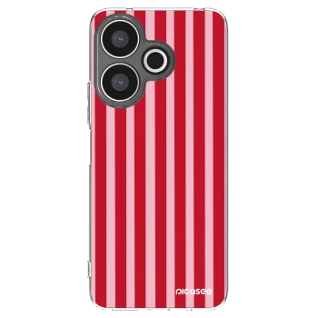Picasee Xiaomi Redmi 13 4G Hülle - Transparentes Silikon - Lines red