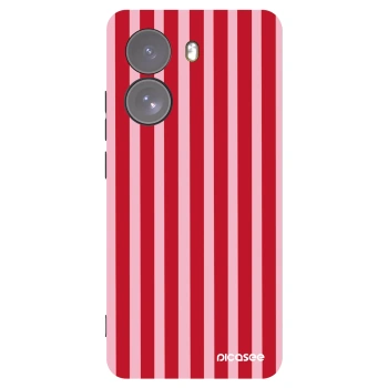 Picasee Xiaomi Poco X7 Hülle - Schwarzes Silikon - Lines red