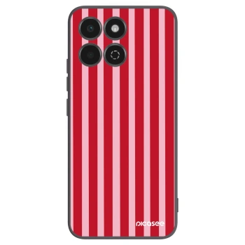 Picasee Honor 200 Smart 5G Hülle - Schwarzes Silikon - Lines red