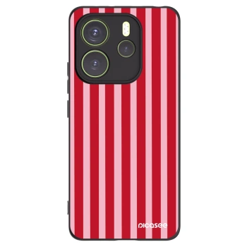 Picasee Xiaomi Redmi Note 14 4G Hülle - Schwarzes Silikon - Lines red