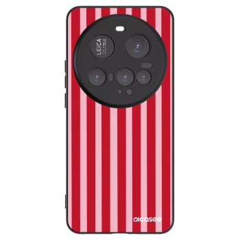 Picasee Xiaomi 15 Ultra Hülle - Schwarzes Silikon - Lines red