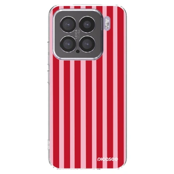Picasee Xiaomi 15 Hülle - Transparentes Silikon - Lines red