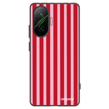 Picasee Xiaomi Poco F7 Pro 5G Hülle - Schwarzes Silikon - Lines red