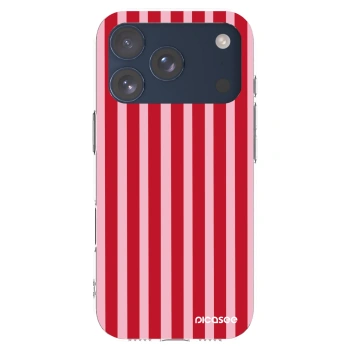 Picasee Apple iPhone 17 Pro Hülle - Transparentes Silikon - Lines red