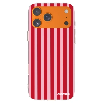 Picasee Apple iPhone 17 Pro Max Hülle - Transparentes Silikon - Lines red