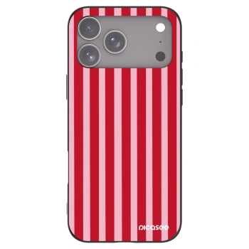 Picasee Apple iPhone 17 Pro Max Hülle - Schwarzes Silikon - Lines red
