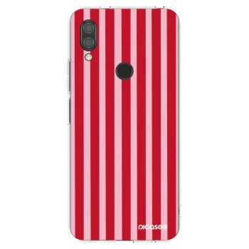Picasee Xiaomi Redmi 7 Hülle - Transparentes Silikon - Lines red