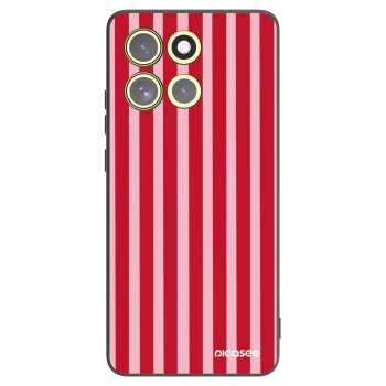 Picasee Motorola Moto G86 Power 5G Hülle - Schwarzes Silikon - Lines red