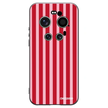 Picasee Xiaomi 17 Ultra Hülle - Schwarzes Silikon - Lines red