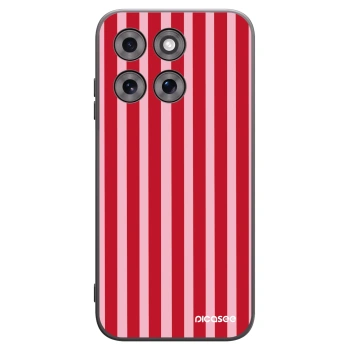 Picasee Motorola Moto G77 Hülle - Schwarzes Silikon - Lines red