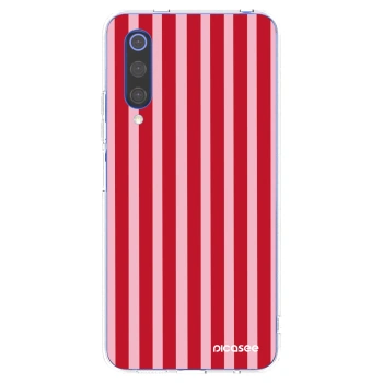 Picasee Xiaomi Mi 9 SE Hülle - Transparentes Silikon - Lines red