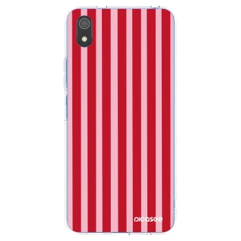 Picasee Xiaomi Redmi 7A Hülle - Transparentes Silikon - Lines red