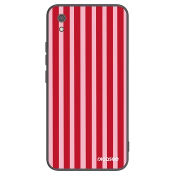 Picasee Xiaomi Redmi 7A Hülle - Schwarzes Silikon - Lines red