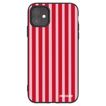 Picasee Apple iPhone 11 Hülle - Schwarzes Silikon - Lines red