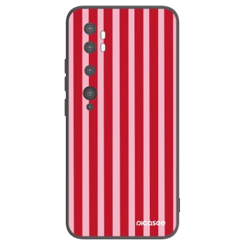 Picasee Xiaomi Mi Note 10 (Pro) Hülle - Schwarzes Silikon - Lines red