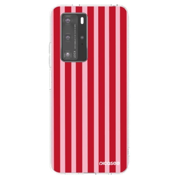 Hülle für Huawei P40 Pro - Lines red