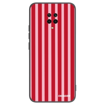 Picasee Xiaomi Redmi Note 9 Pro Hülle - Schwarzes Silikon - Lines red