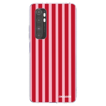 Picasee Xiaomi Mi Note 10 Lite Hülle - Transparentes Silikon - Lines red