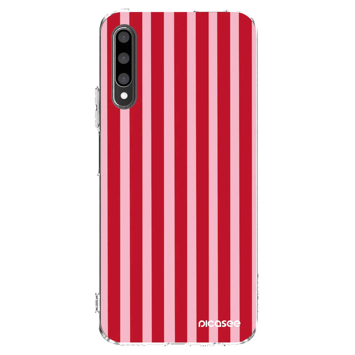 Picasee Honor 9X Pro Hülle - Transparentes Silikon - Lines red