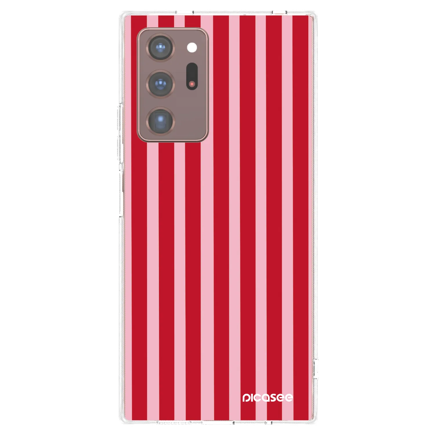 Picasee Samsung Galaxy Note 20 Ultra Hülle - Transparentes Silikon - Lines red