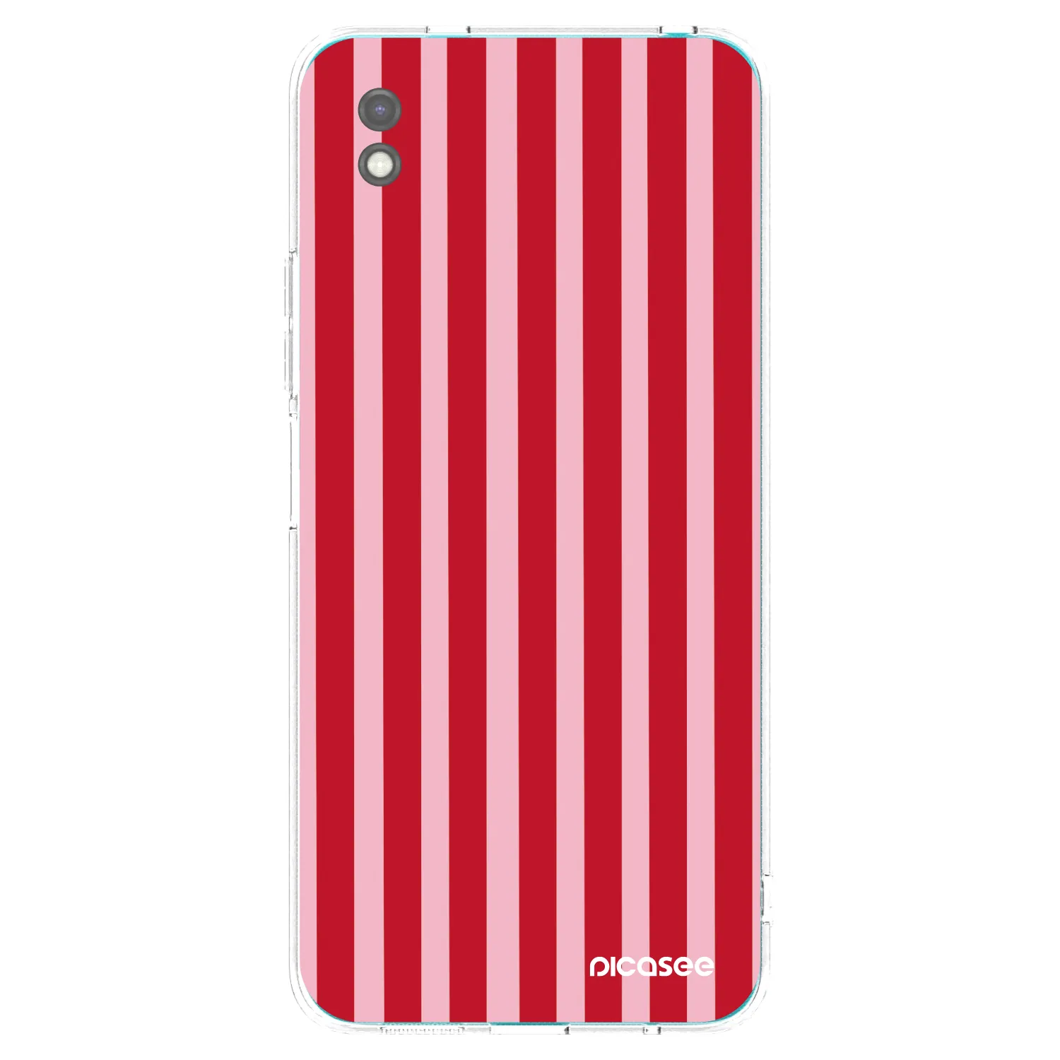 Picasee Xiaomi Redmi 9A Hülle - Schwarzes Silikon - Lines red