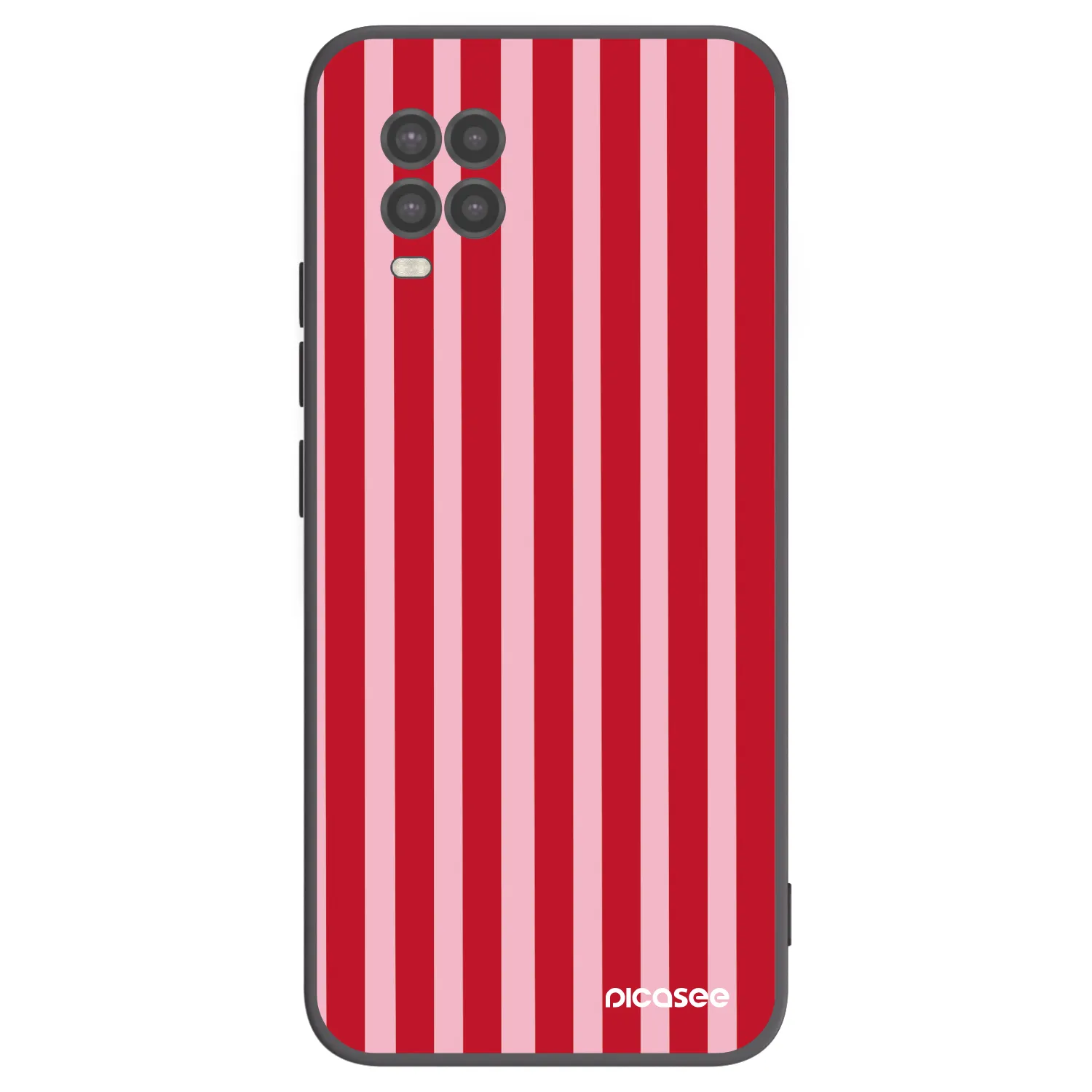 Picasee Xiaomi Mi 10 Lite Hülle - Schwarzes Silikon - Lines red