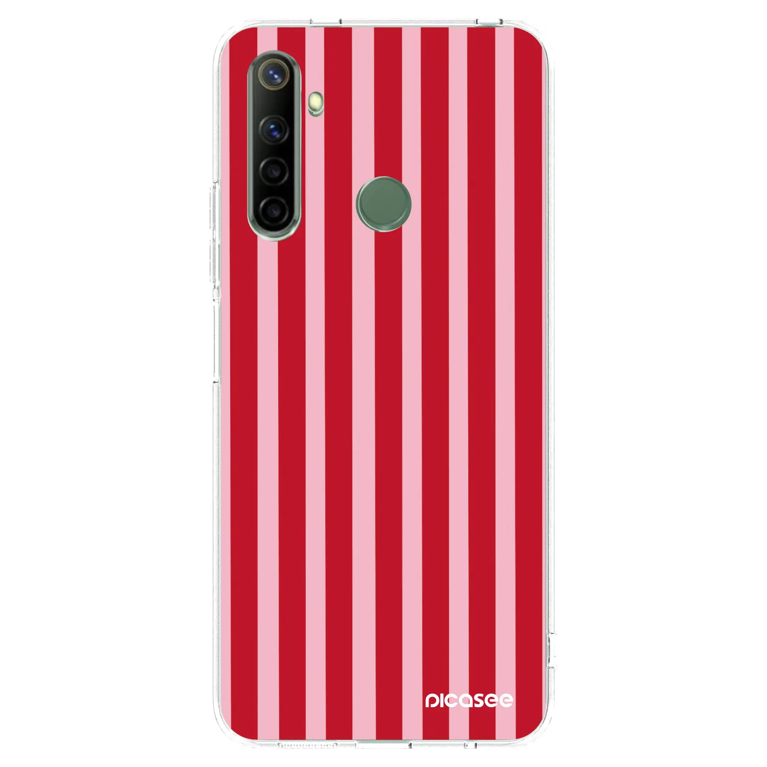 Picasee Realme 6i Hülle - Transparentes Silikon - Lines red