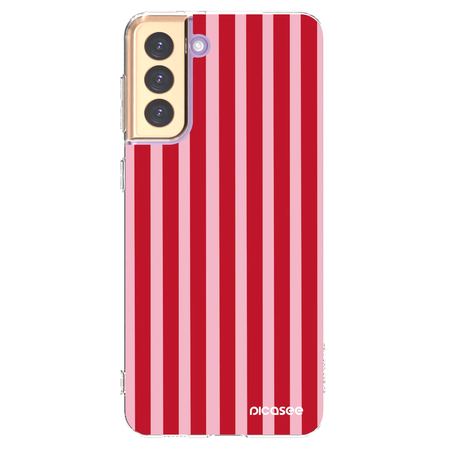 Picasee Samsung Galaxy S21+ 5G G996F Hülle - Transparentes Silikon - Lines red