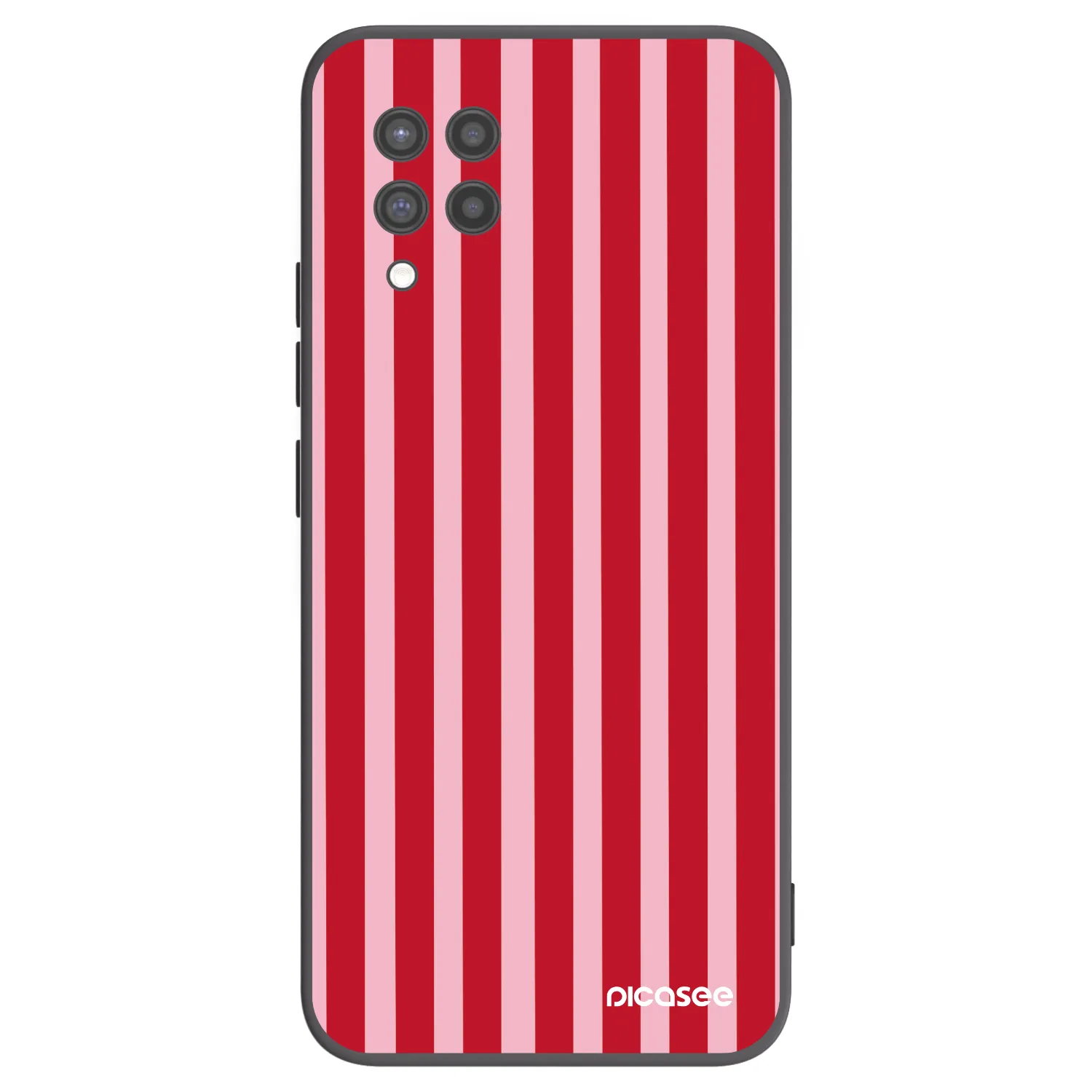 Picasee Samsung Galaxy A42 A426B Hülle - Schwarzes Silikon - Lines red