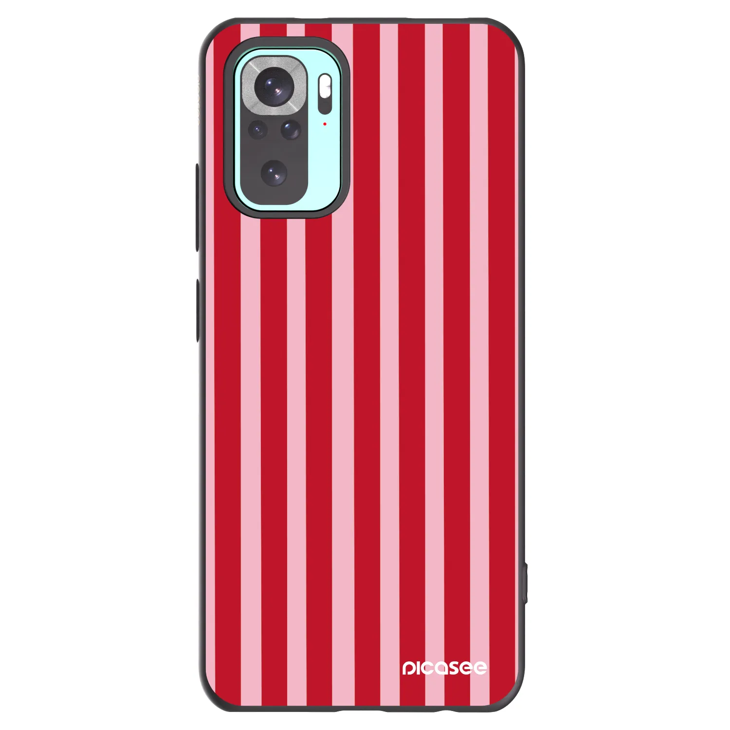 Picasee Xiaomi Redmi Note 10 Pro Hülle - Schwarzes Silikon - Lines red