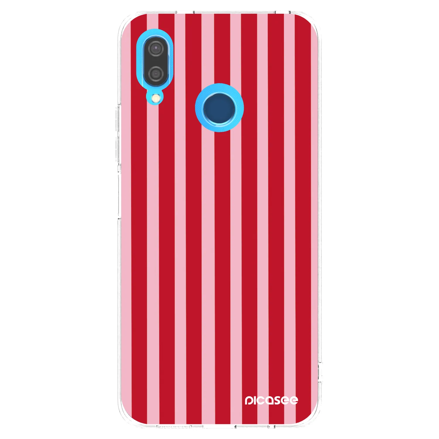Picasee Huawei P20 Lite Hülle - Transparentes Silikon - Lines red