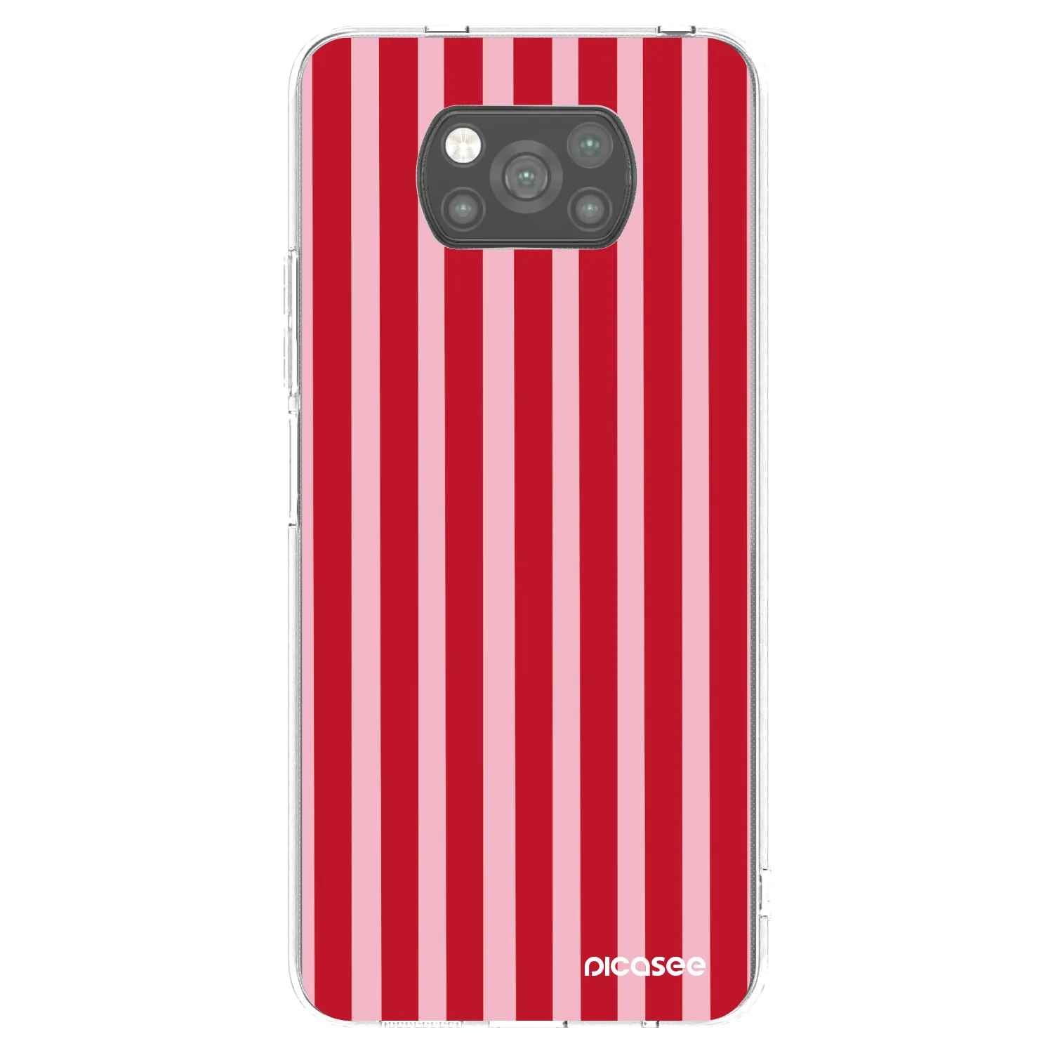 Picasee Xiaomi Poco X3 Pro Hülle - Schwarzes Silikon - Lines red