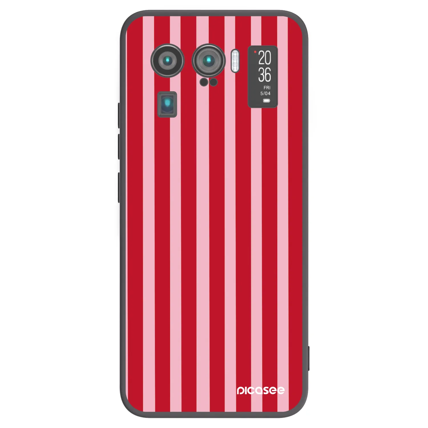 Picasee Xiaomi Mi 11 Ultra Hülle - Schwarzes Silikon - Lines red