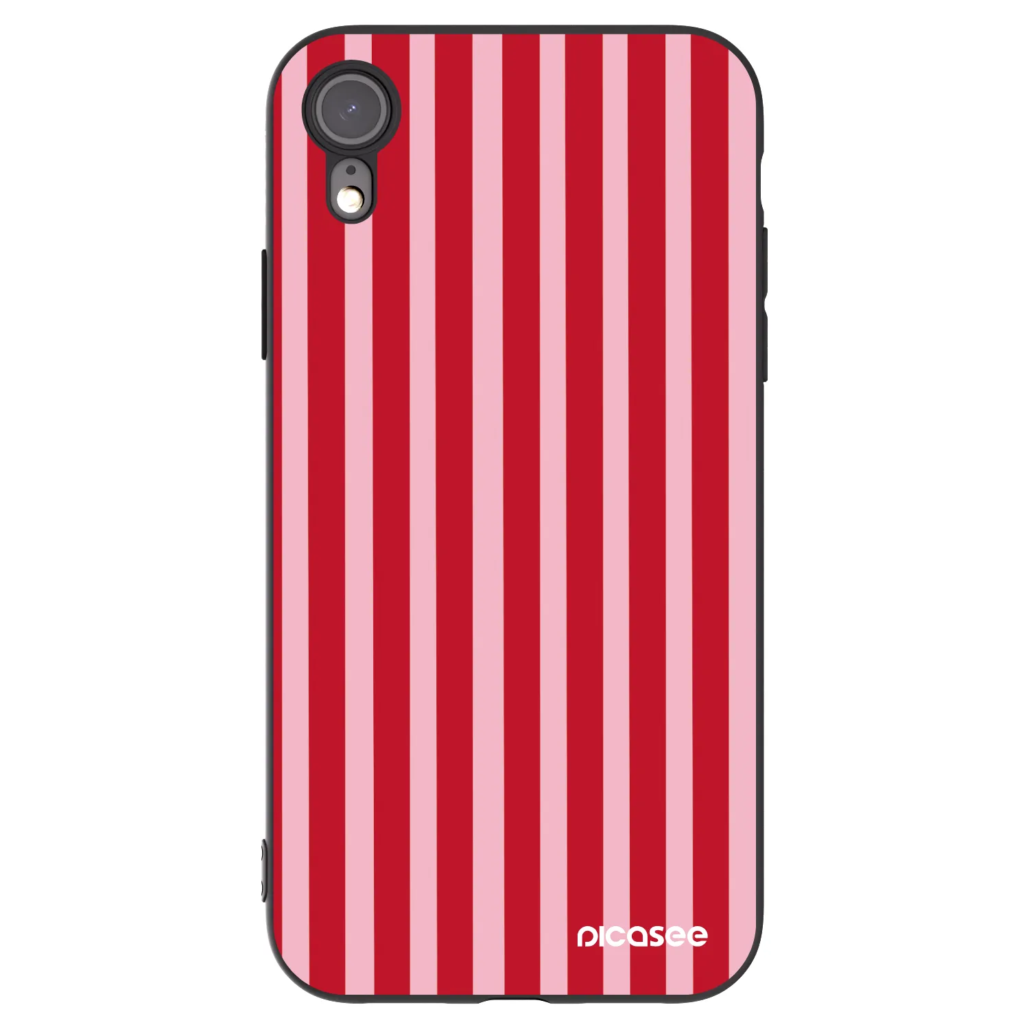 Picasee Apple iPhone 6 Plus/6S Plus Hülle - Schwarzes Silikon - Lines red