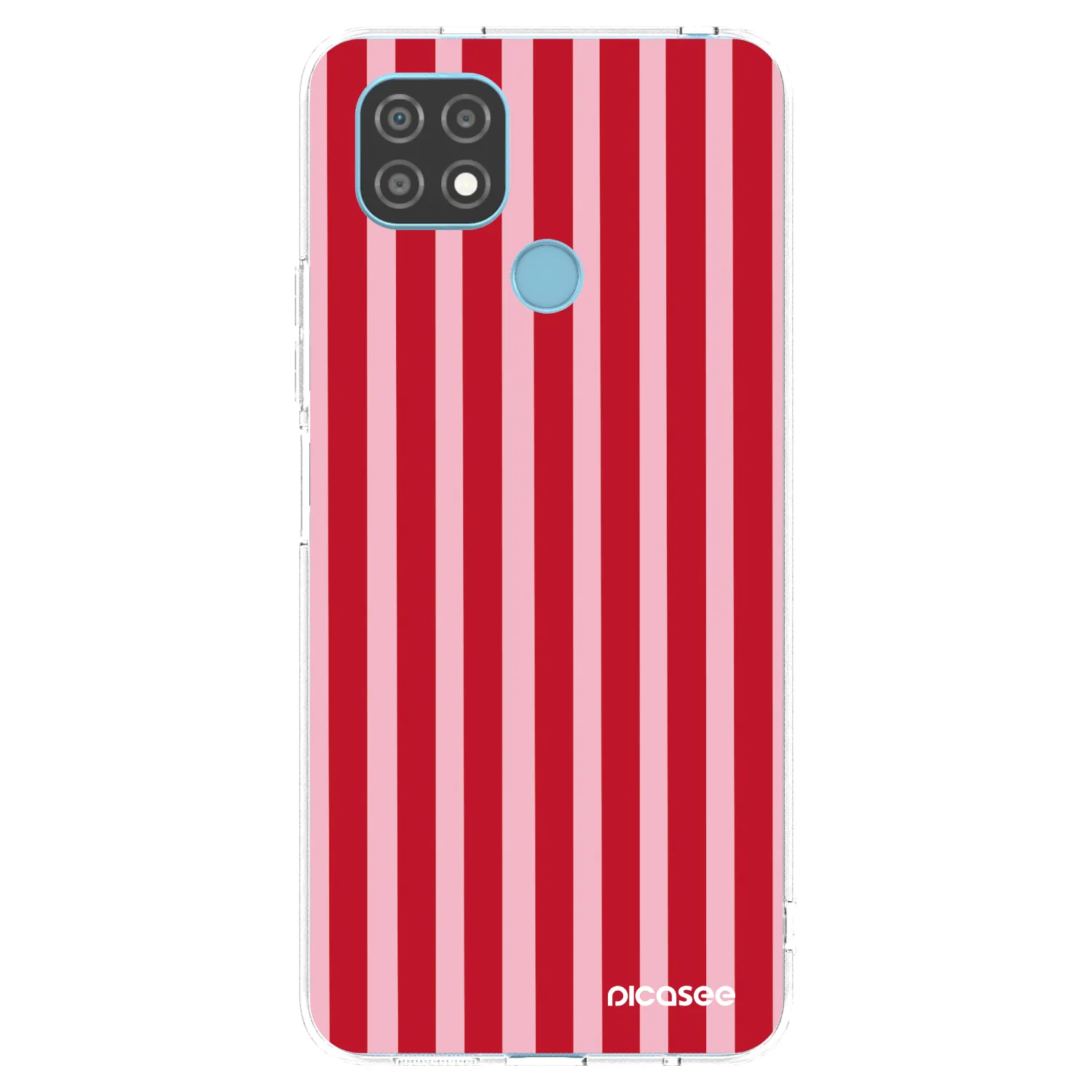 Picasee Realme C21 Hülle - Transparentes Silikon - Lines red