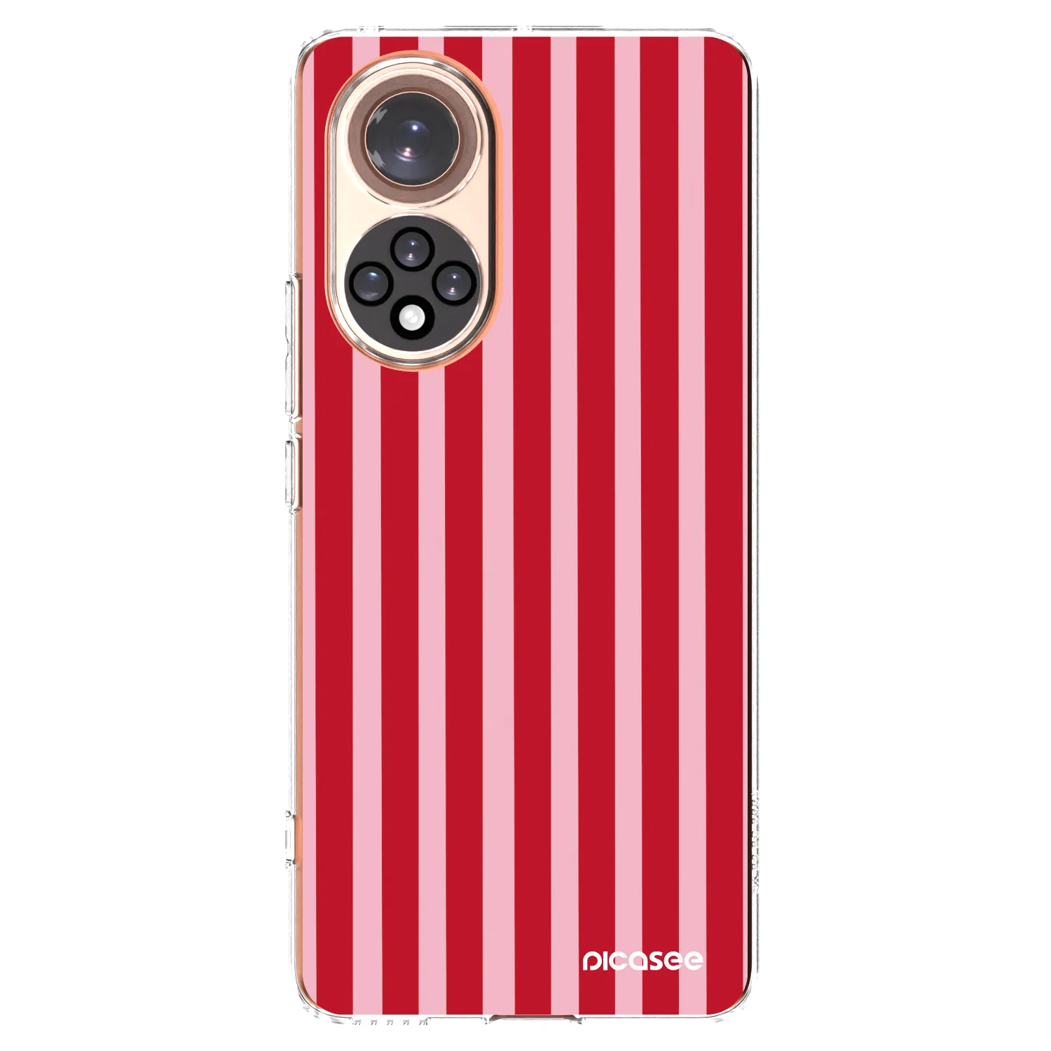Picasee Honor 50 5G Hülle - Transparentes Silikon - Lines red