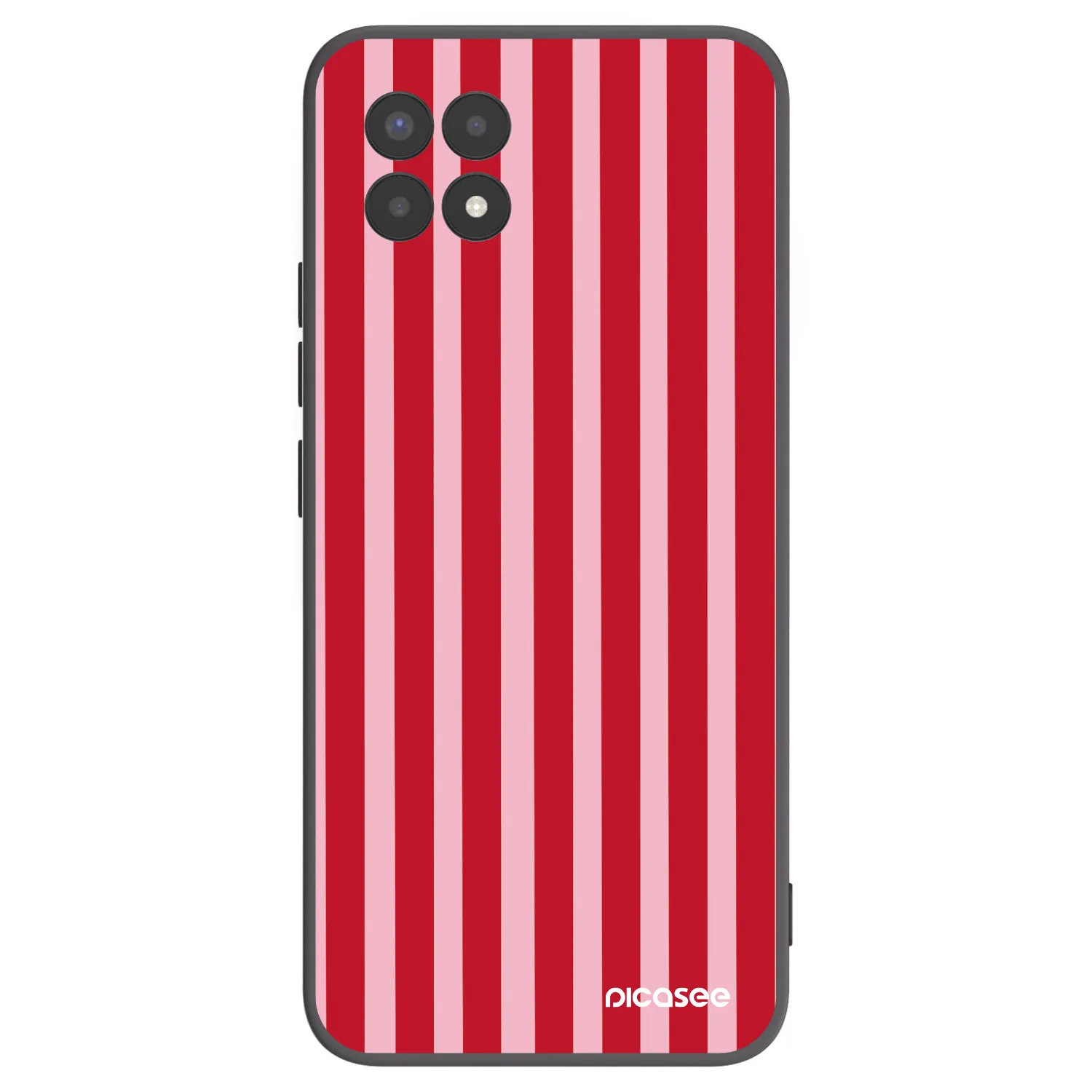 Picasee Realme 8i Hülle - Schwarzes Silikon - Lines red