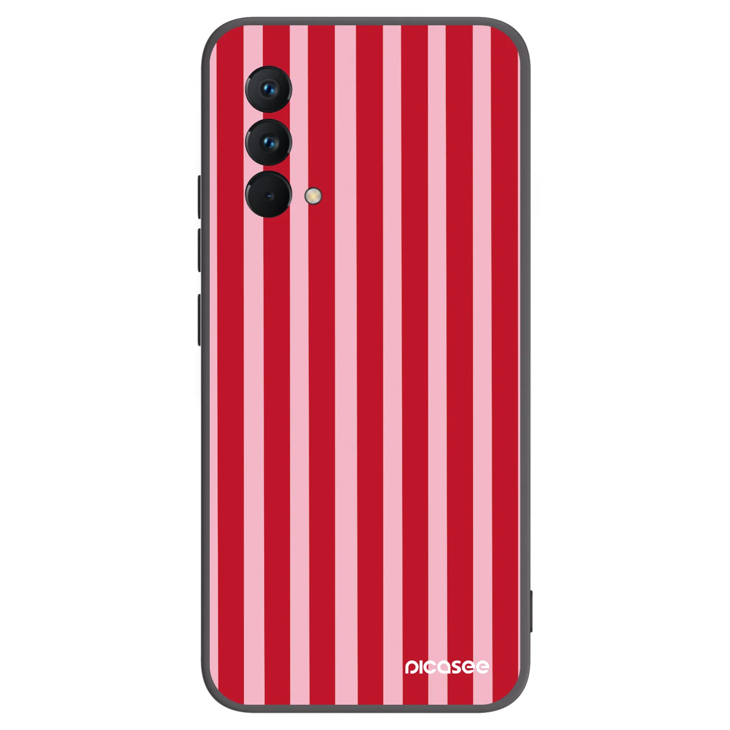 Picasee Realme GT Master Edition 5G Hülle - Schwarzes Silikon - Lines red