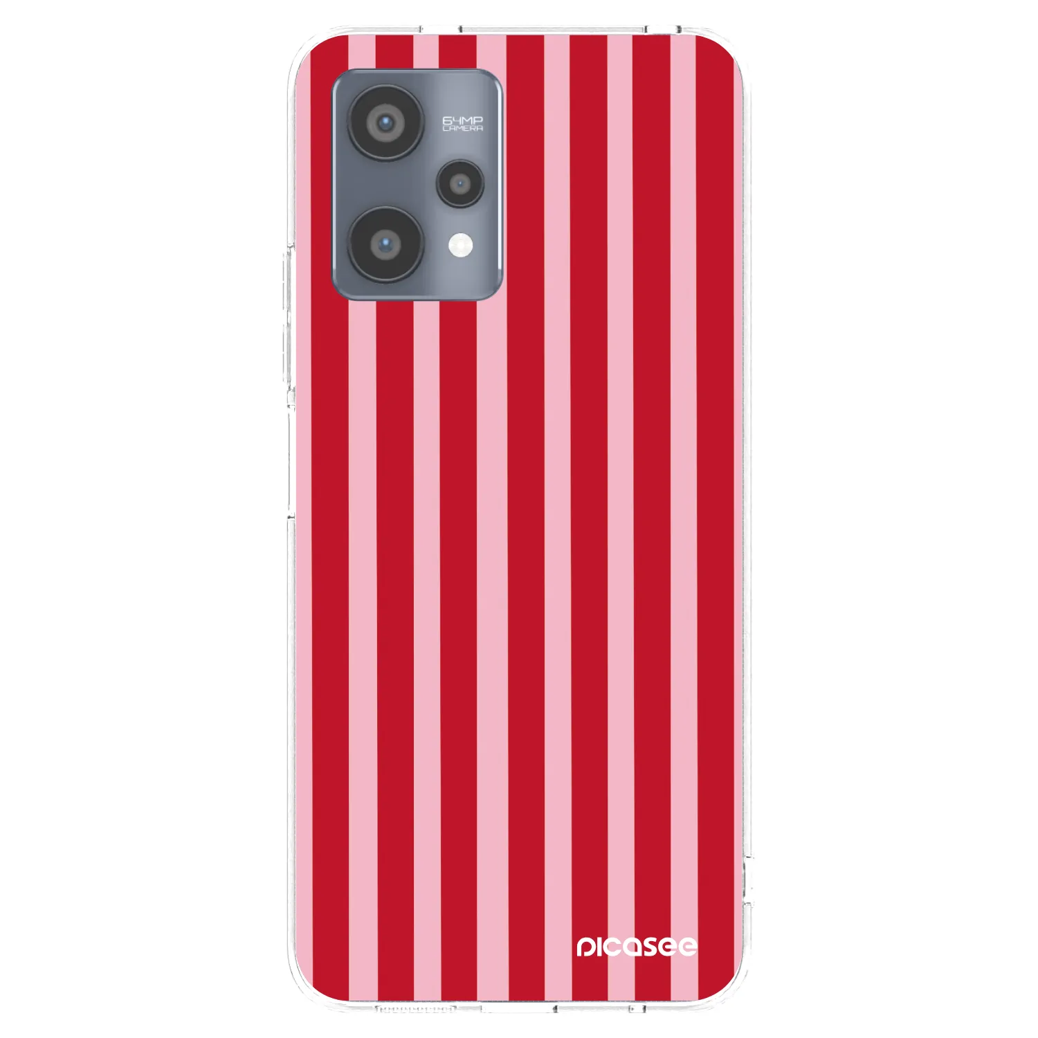Picasee Realme 9 Pro 5G Hülle - Transparentes Silikon - Lines red