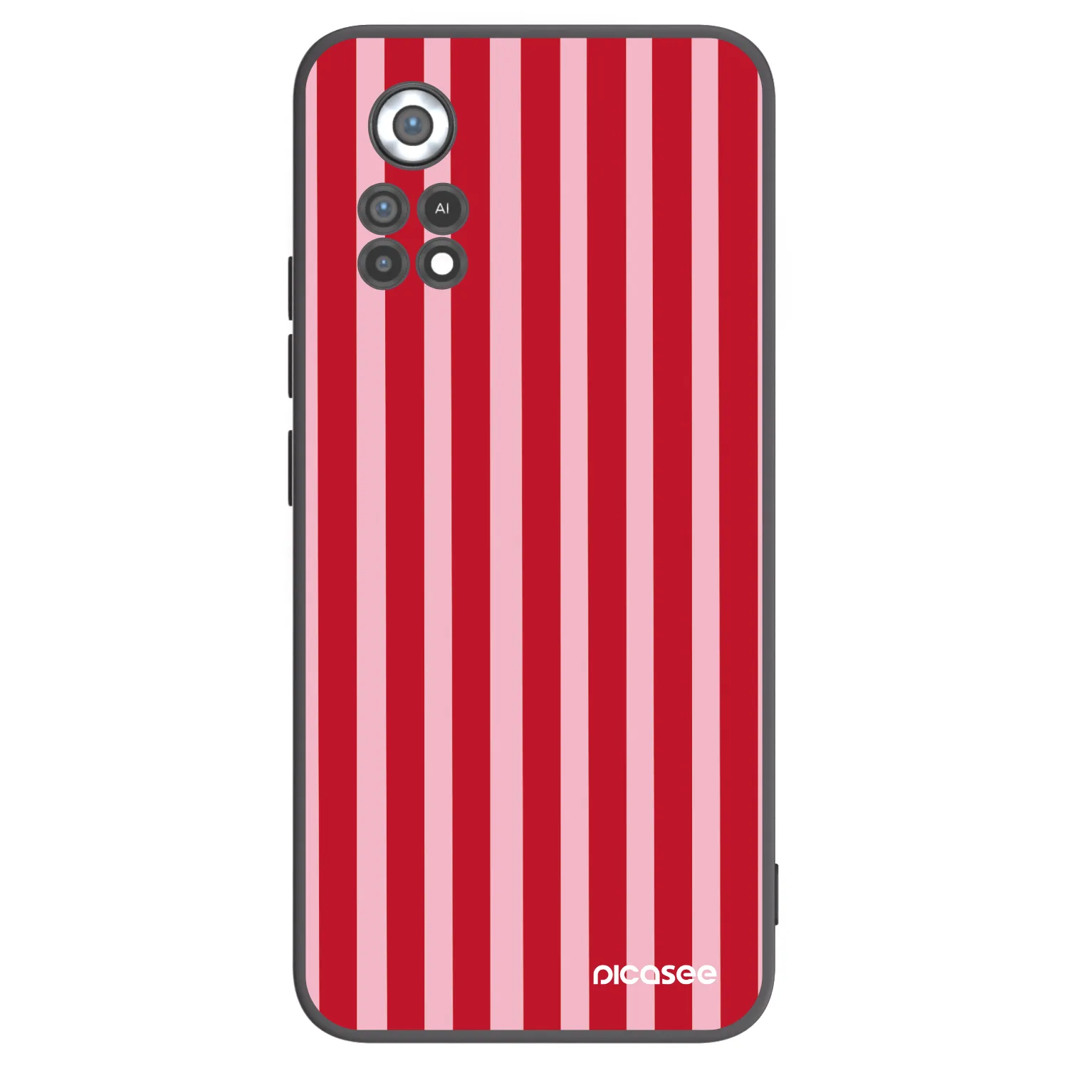 Picasee Xiaomi Poco X4 Pro 5G Hülle - Schwarzes Silikon - Lines red