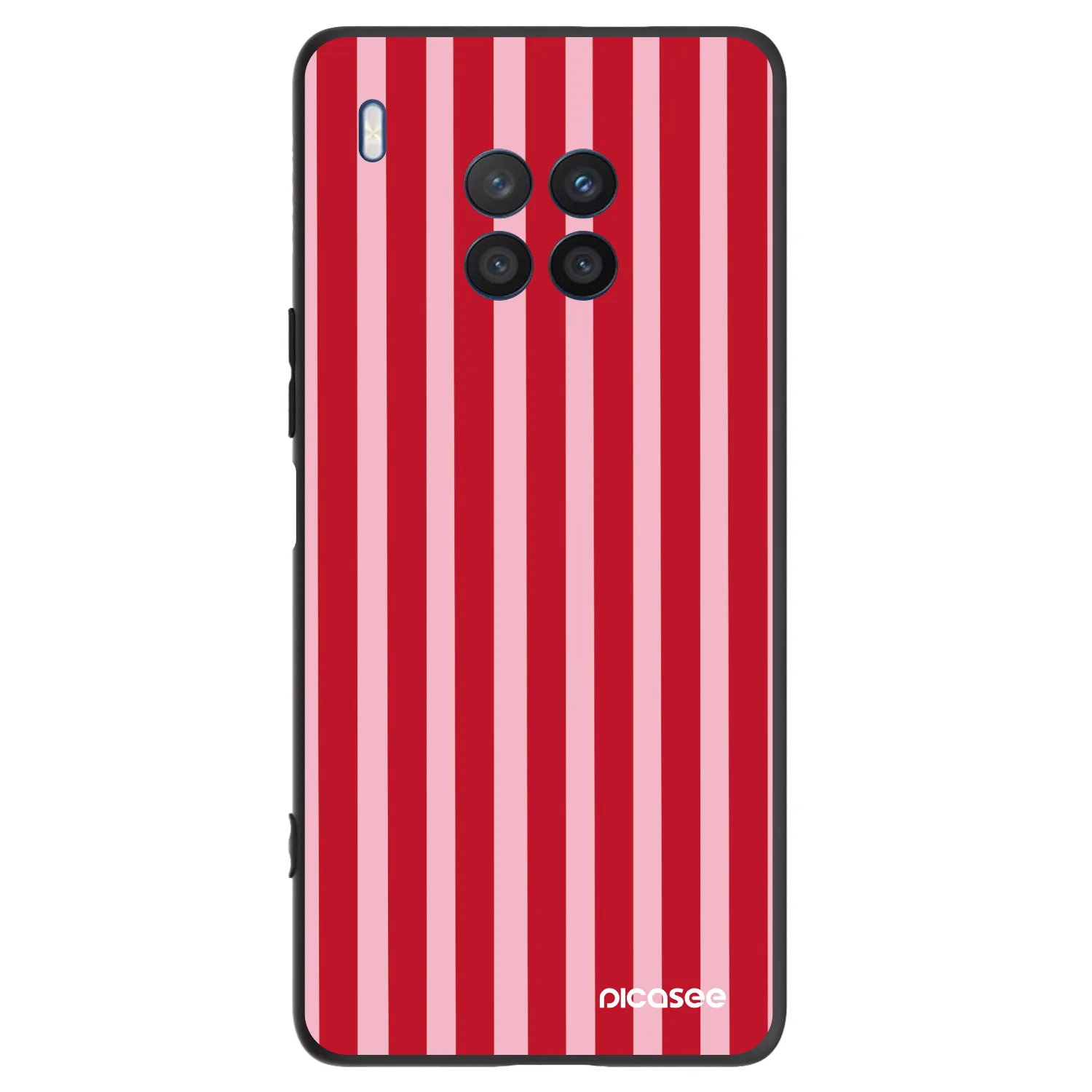 Picasee Honor 50 Lite Hülle - Schwarzes Silikon - Lines red
