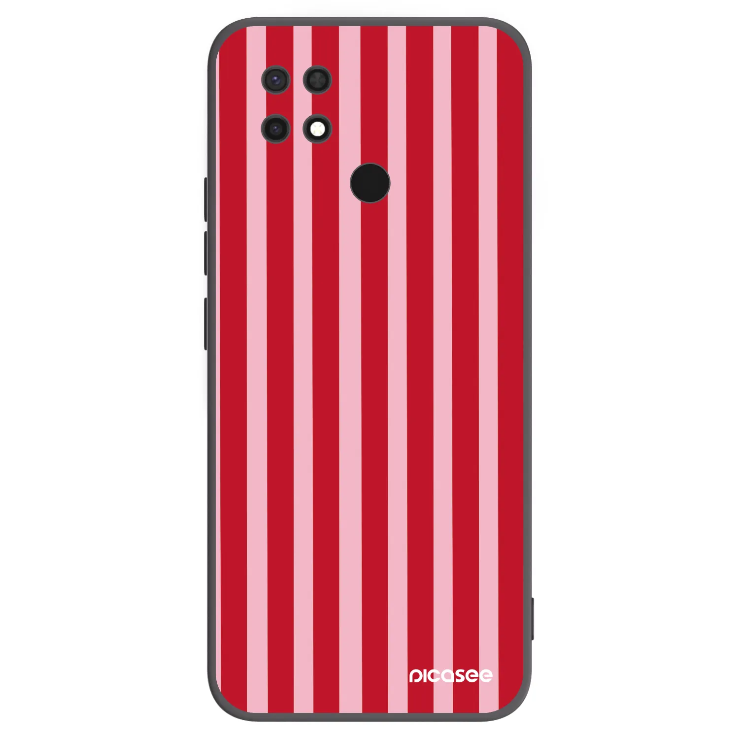 Picasee Xiaomi Redmi 10C Hülle - Schwarzes Silikon - Lines red