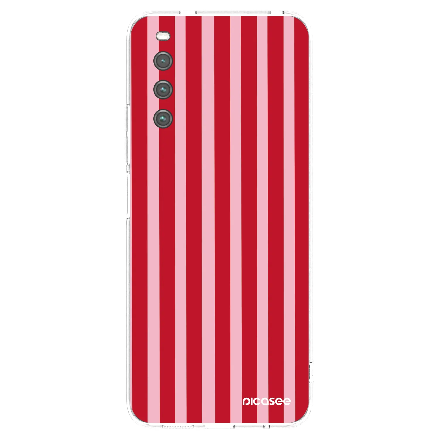 Picasee Sony Xperia 10 IV 5G Hülle - Transparentes Silikon - Lines red