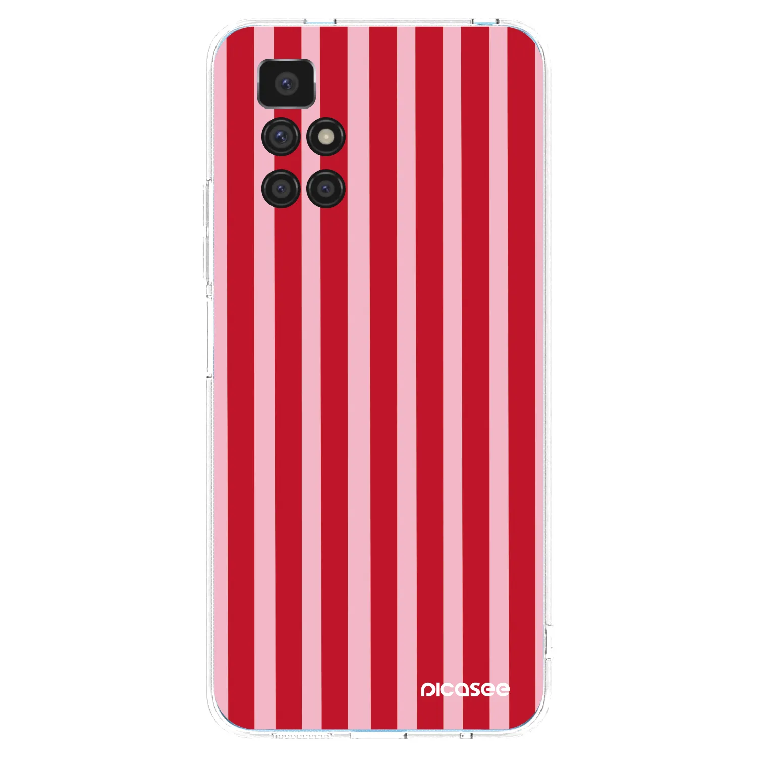 Picasee Xiaomi Redmi 10 (2022) Hülle - Transparentes Silikon - Lines red