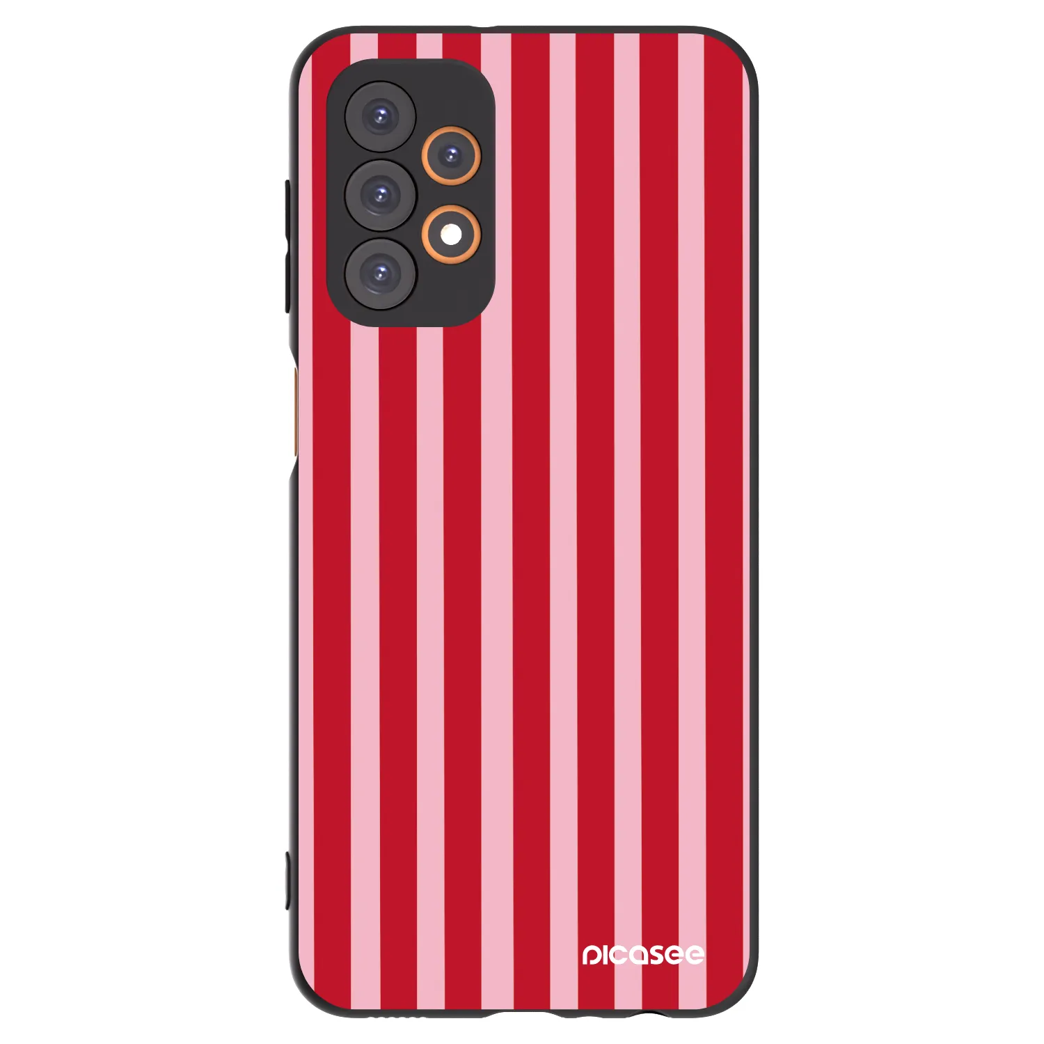 Picasee Samsung Galaxy A23 A235F 4G Hülle - Schwarzes Silikon - Lines red